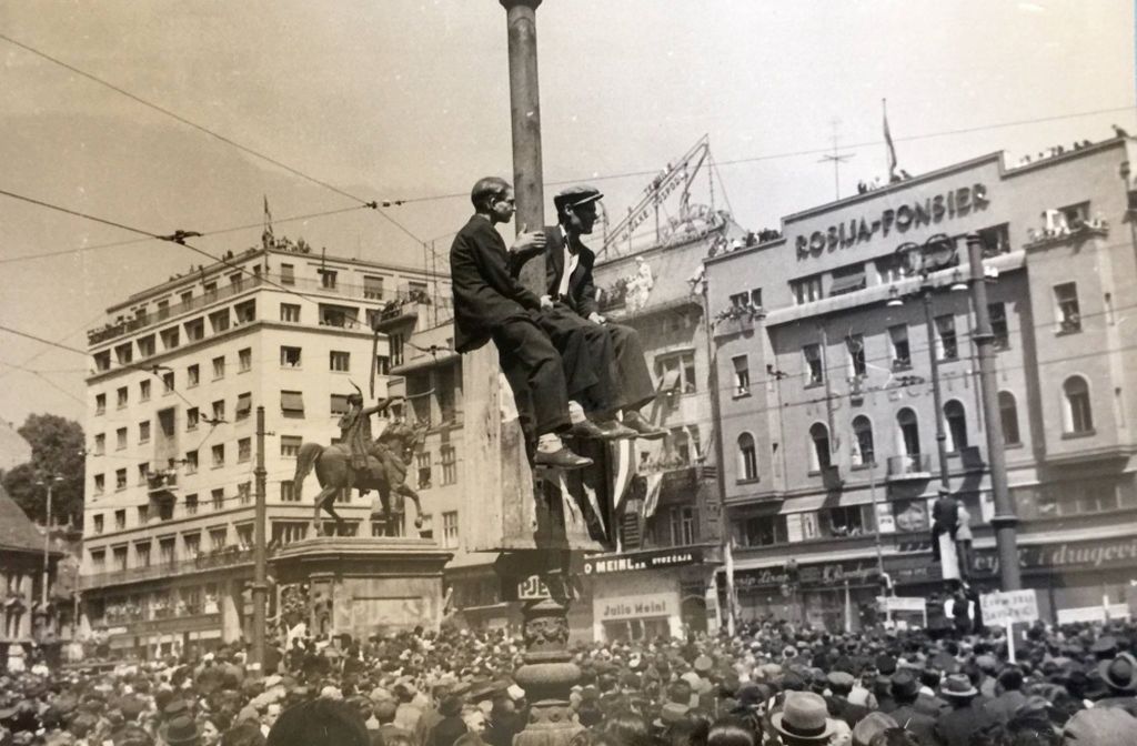 Zagreb, 11. svibnja 1945. godine. Miting oslobođenja grada i zemlje C